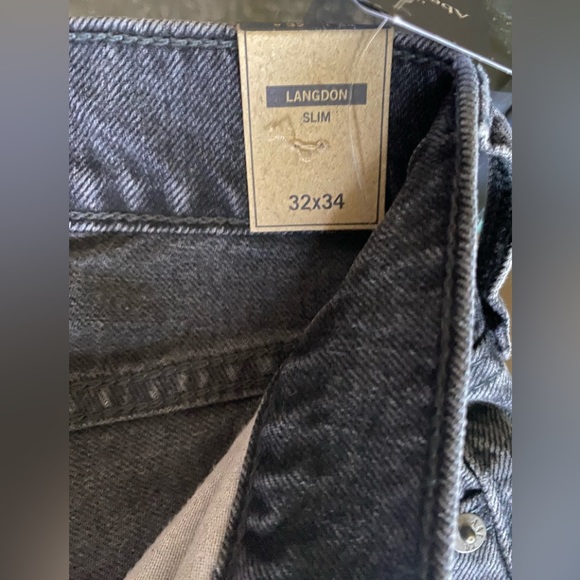Abercrombie & Fitch Slim Distressed Jeans Denim 32x34 Grey Black Langdon Slim - Picture 5 of 11